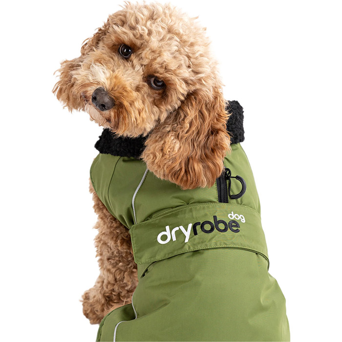 2024 Dryrobe Abrigo Para Perro V3 DRV3 - Black / Verde Oscuro